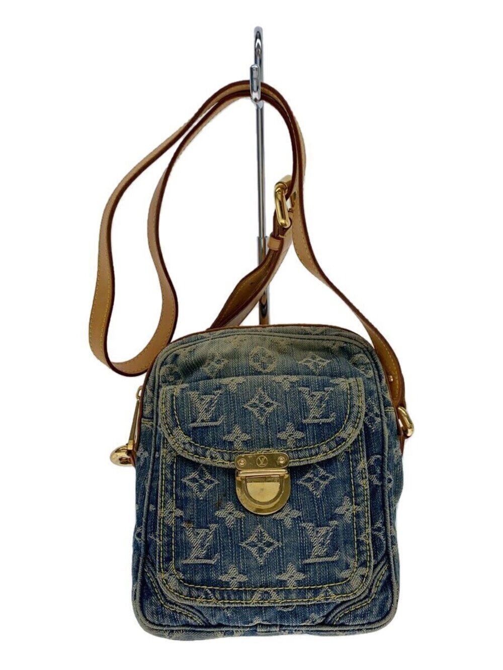 LOUIS VUITTON Camera Bag Monogram Denim Blue
